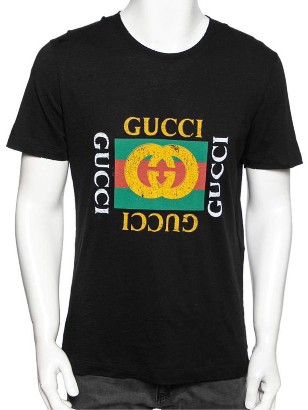 Authentic Gucci Black Logo Tee